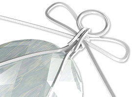 shaped wire bail over cabochon
